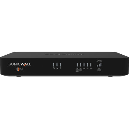 SonicWALL TZ80 Firewall con 5 Puertos Gigabit RJ45 750 Mb/s de Rendimiento
