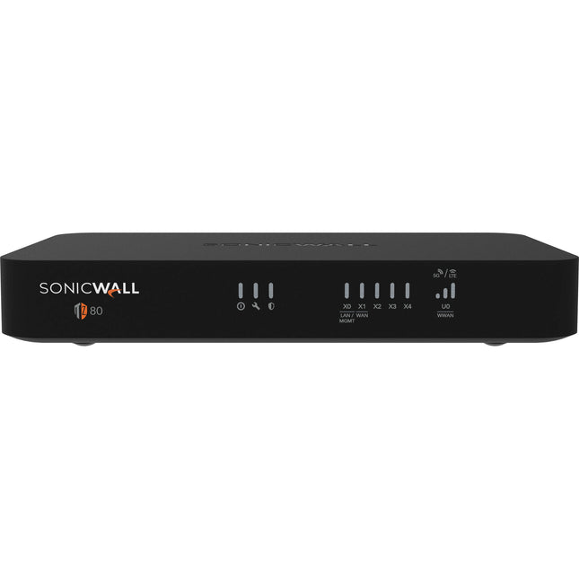 SonicWALL TZ80 Firewall con 5 Puertos Gigabit RJ45 750 Mb/s de Rendimiento