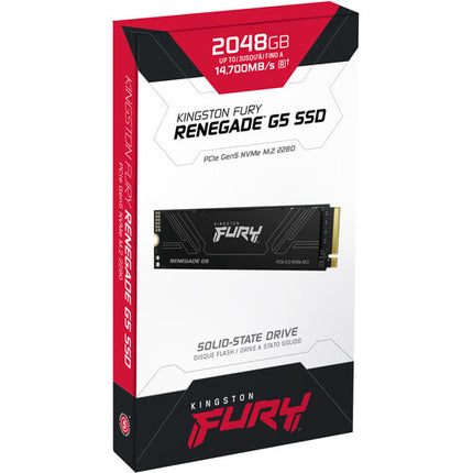 Kingston 2TB FURY Renegade G5 SSD Interno M.2 PCIe 5.0 14700 MB/s Lectura 14000 MB/s Escritura