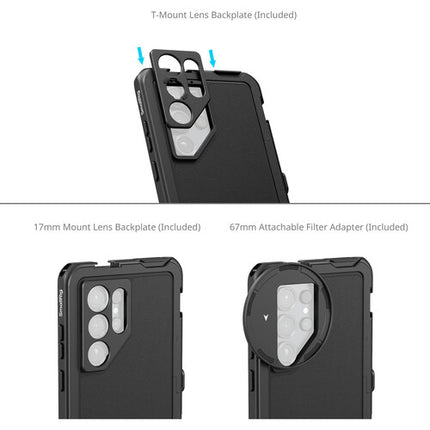 SmallRig Video Cage Kit para Samsung Galaxy S25 Ultra con Montaje 17mm y Adaptador Filtro 67mm