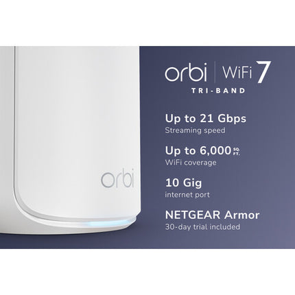 Netgear Orbi 870 BE21000 Sistema Wi-Fi Malla Tri-Banda 21 Gb/s 9000 pies²