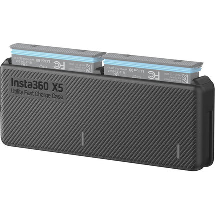 Insta360 Utility Fast-Charge Case para X5 Cargador 2 Bahías USB-C PD y 3 Ranuras microSD