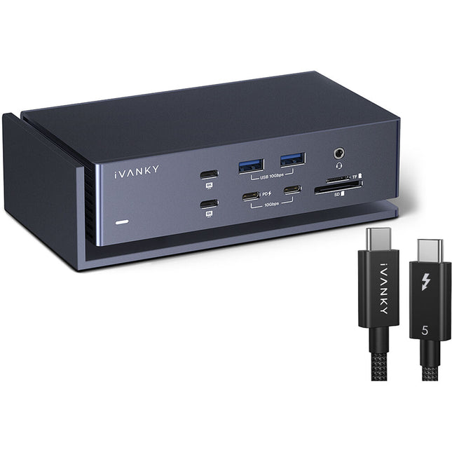 iVANKY FusionDock Max 1 Estación de Acoplamiento Thunderbolt 5 Cable 180W Power Adapter
