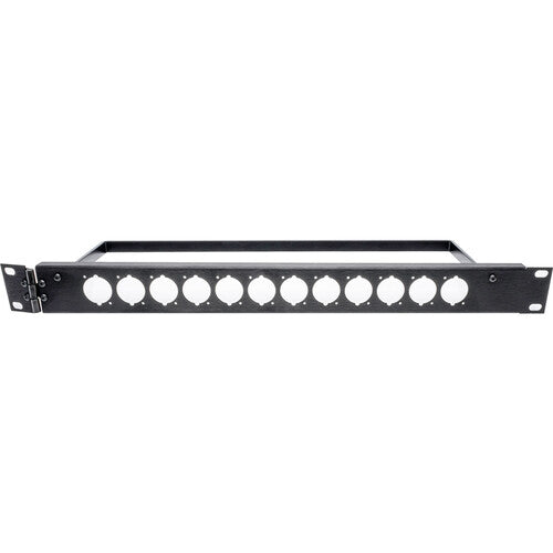 My Custom Shop Panel de Rack 12 Puertos 1 RU Bisagra Vertical para Conectores D-Series