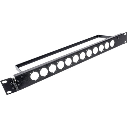 My Custom Shop Panel de Rack 12 Puertos 1 RU Bisagra Vertical para Conectores D-Series