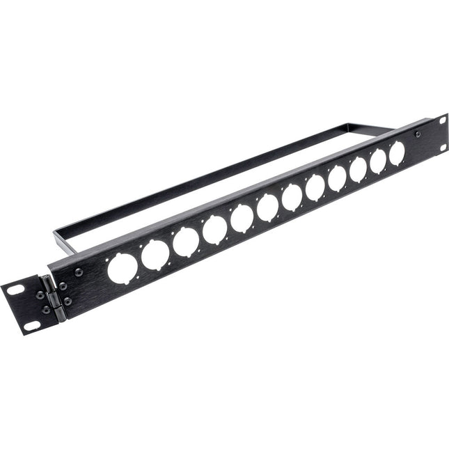 My Custom Shop Panel de Rack 12 Puertos 1 RU Bisagra Vertical para Conectores D-Series