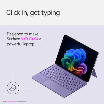 Microsoft 12" Surface Pro Funda Teclado Mecánico con Touchpad y Alcantara