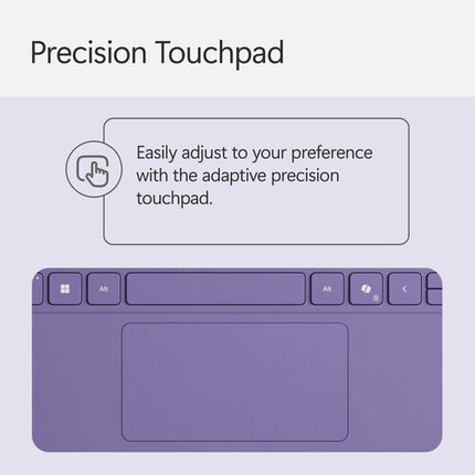 Microsoft 12" Surface Pro Funda Teclado Mecánico con Touchpad y Alcantara