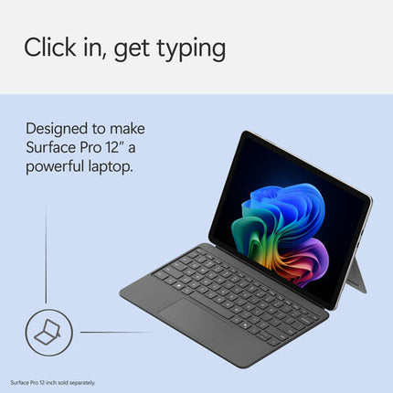 Microsoft 12" Surface Pro Funda Teclado con Teclas Mecánicas y Panel Táctil
