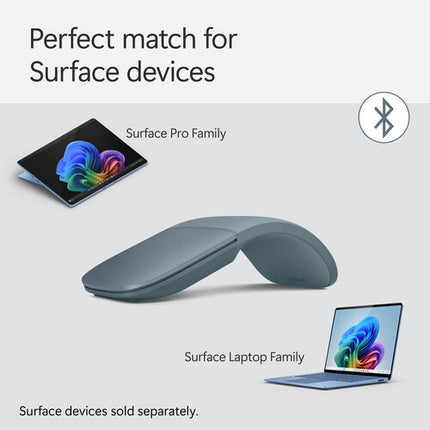 Microsoft Surface Arc Mouse inalámbrico azul 1800 dpi rango 10 m
