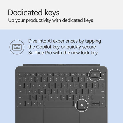 Microsoft 12" Surface Pro Teclado Mecánico Funda con Slim Pen 2 Bluetooth 5.0