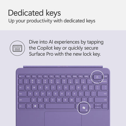 Microsoft 12" Surface Pro Funda Teclado Azul con Slim Pen 2 Bluetooth