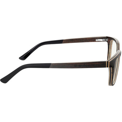 GUNNAR Muir Gafas Madera Ébano Bloqueo 20% Luz Azul Pro Lens