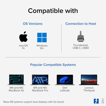 Plugable estación de acoplamiento Thunderbolt 4 16 en 1 4K 60Hz 2 Ethernet