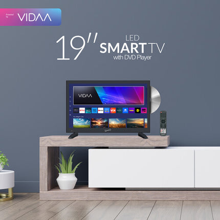 Supersonic SC-1926SDVD TV LED inteligente 19 pulgadas HD 1366x768 con reproductor DVD integrado