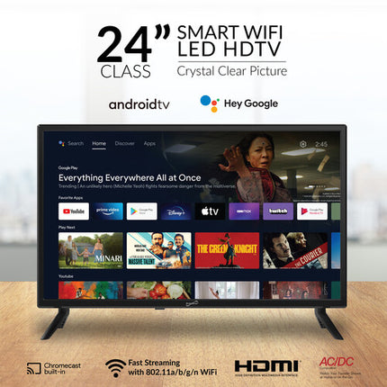 Supersonic SC-2450GTV Televisor LED Smart 24" HD 1366x768 Android TV