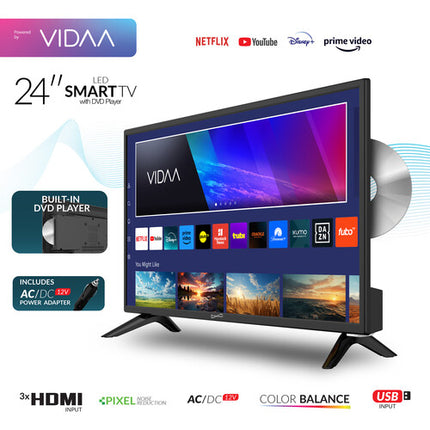 Supersonic SC-2426SDVD TV LED Inteligente 24 HD 1366x768 DVD Integrado