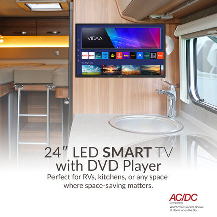 Supersonic SC-2426SDVD TV LED Inteligente 24 HD 1366x768 DVD Integrado