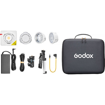 Godox ML100R Luz LED Portátil RGB Kit Con Lentes 15 Y 36° Y Empuñadura V-Mount