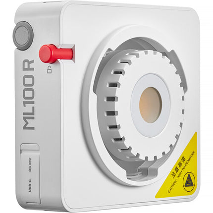 Godox ML100R Luz LED Portátil RGB Kit Con Lentes 15 Y 36° Y Empuñadura V-Mount