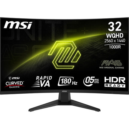 MSI MAG 325CQF Monitor Curvo Gaming 31.5" 1440p HDR 180Hz 0.5ms