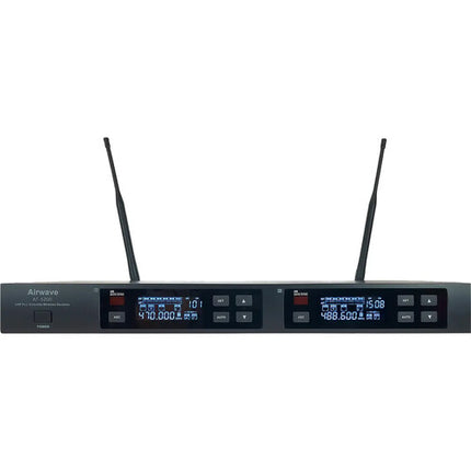 Airwave Technologies AT-5210 Sistema de Micrófono Inalámbrico de Mano para 2 Personas 144 Frecuencias 8 Horas Batería