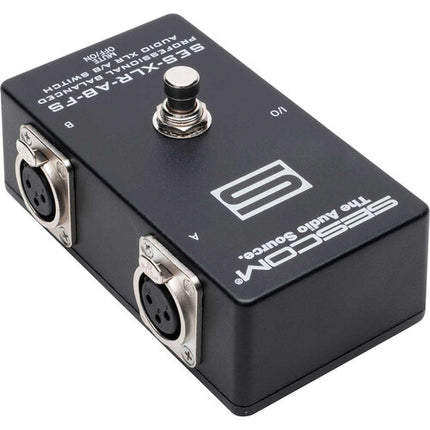 Sescom Balanced XLR A/B Interruptor de Pie Pasivo con 2 Entradas 1 Salida