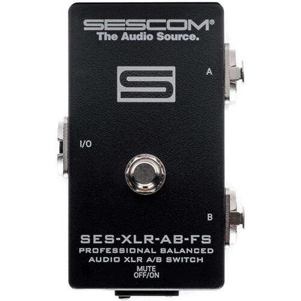 Sescom Balanced XLR A/B Interruptor de Pie Pasivo con 2 Entradas 1 Salida