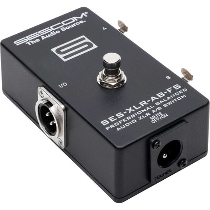 Sescom Balanced XLR A/B Interruptor de Pie Pasivo con 2 Entradas 1 Salida