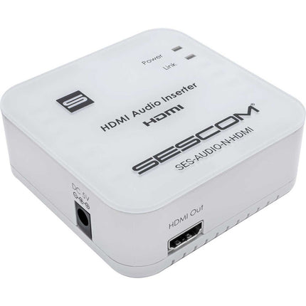 Sescom HDMI Audio Inserter Inyector de Audio HDMI con TOSLINK y RCA 192kHz 48kHz
