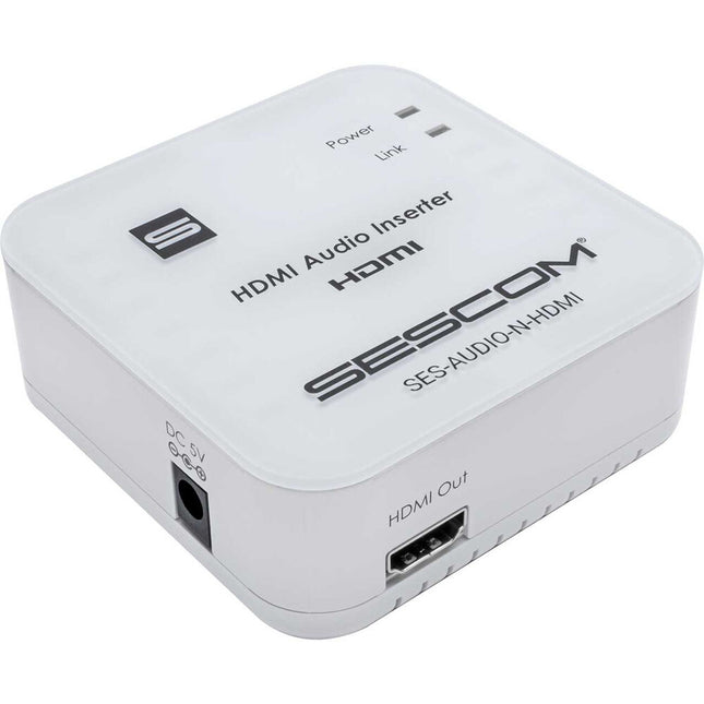 Sescom HDMI Audio Inserter Inyector de Audio HDMI con TOSLINK y RCA 192kHz 48kHz