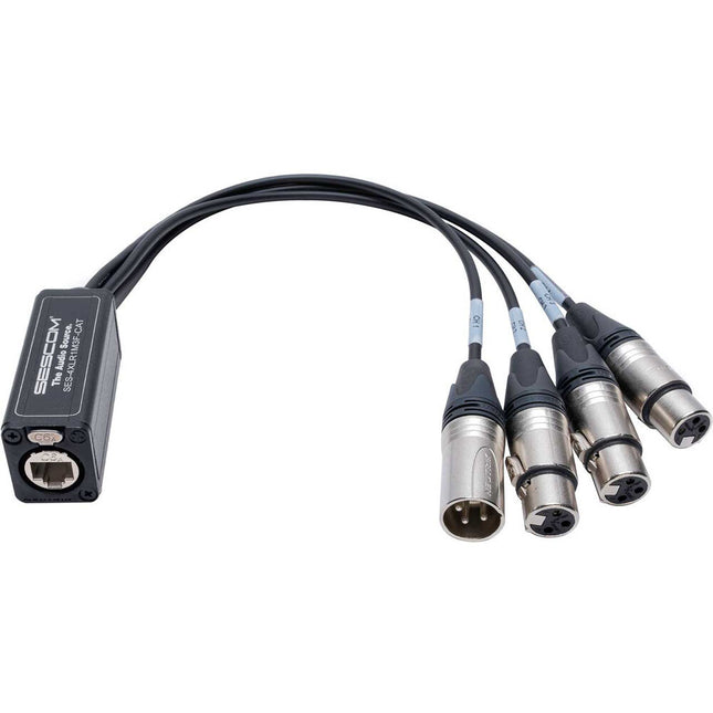Sescom Extensor de Audio Balanceado Pasivo 4 Canales RJ45 a XLR