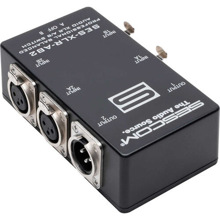 Sescom SES-XLR-AB2 Interruptor de audio estéreo pasivo 2 canales con conectores XLR