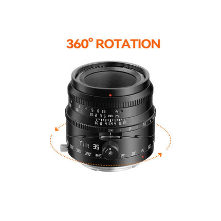 TTArtisan 35mm f1.4 objetivo con inclinación ±8° enfoque manual APS-C