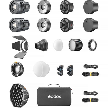 Godox RS60Bi Kit 2 Luces LED Bi-Color Monolight 2800-6500K 17400 Lux