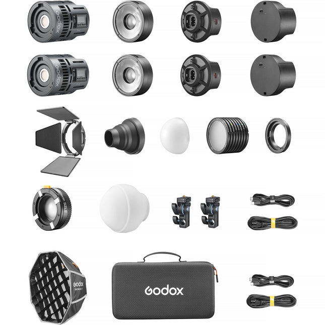 Godox RS60Bi Kit 2 Luces LED Bi-Color Monolight 2800-6500K 17400 Lux