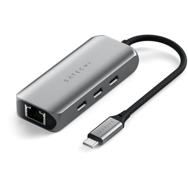 Satechi Hub USB-C 4 en 1 con Ethernet 2.5 Gigabit y 3 puertos 10 Gb/s