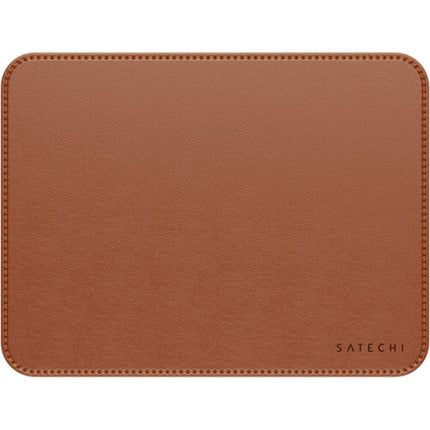 Satechi Premium Mouse Pad de Cuero Vegano Marrón Resistente y Fácil de Limpiar
