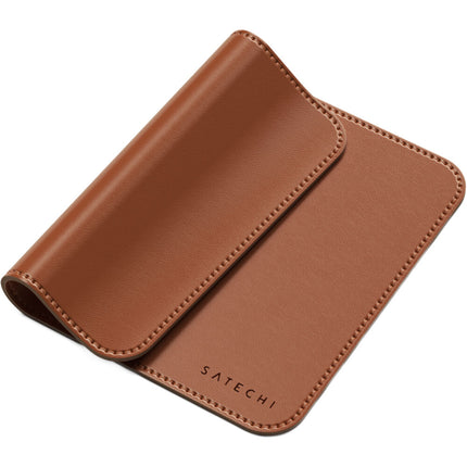Satechi Premium Mouse Pad de Cuero Vegano Marrón Resistente y Fácil de Limpiar