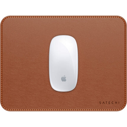 Satechi Premium Mouse Pad de Cuero Vegano Marrón Resistente y Fácil de Limpiar
