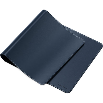 Satechi Alfombrilla de Escritorio Premium en Cuero Vegano Azul Resistente al Agua
