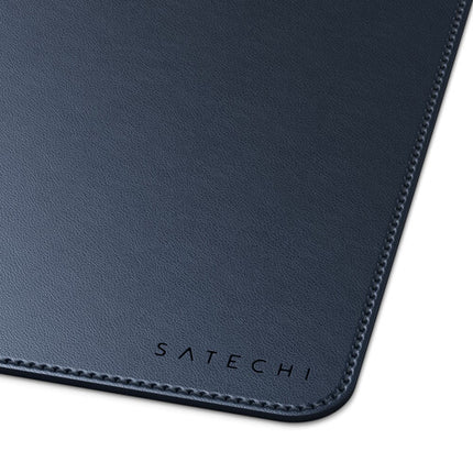 Satechi Alfombrilla de Escritorio Premium en Cuero Vegano Azul Resistente al Agua