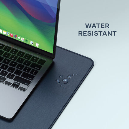 Satechi Alfombrilla de Escritorio Premium en Cuero Vegano Azul Resistente al Agua