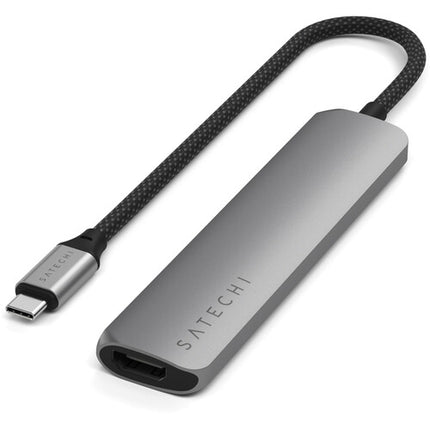 Satechi Slim USB-C Adaptador Multi Puerto 6 en 1 HDMI 4K 60Hz USB 3.2 Gen 2