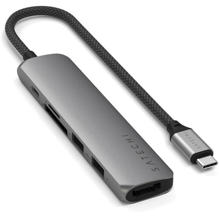 Satechi Slim USB-C Adaptador Multi Puerto 6 en 1 HDMI 4K 60Hz USB 3.2 Gen 2