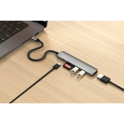 Satechi Slim USB-C Adaptador Multi Puerto 6 en 1 HDMI 4K 60Hz USB 3.2 Gen 2