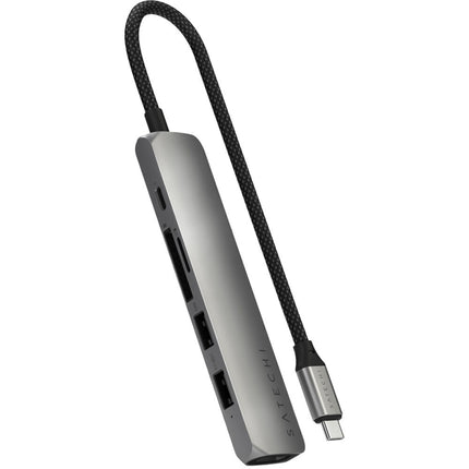 Satechi Slim USB-C Adaptador Multi Puerto 6 en 1 HDMI 4K 60Hz USB 3.2 Gen 2