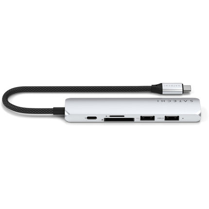 Satechi Slim Adaptador USB-C 6 en 1 Plata HDMI 4K 60Hz USB 10Gbps