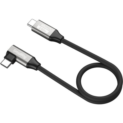 SmallRig Cable USB-C Recto a Ángulo Derecho USB4 40 Gb/s 240W PD 8K 60Hz