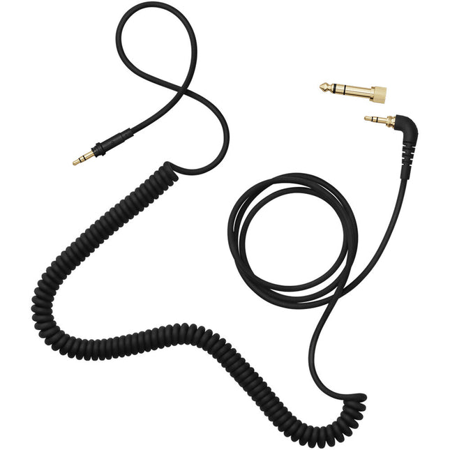 AIAIAI Cable en espiral 3.5mm con adaptador 1/4" para DJ 1.5 a 3.2 m negro